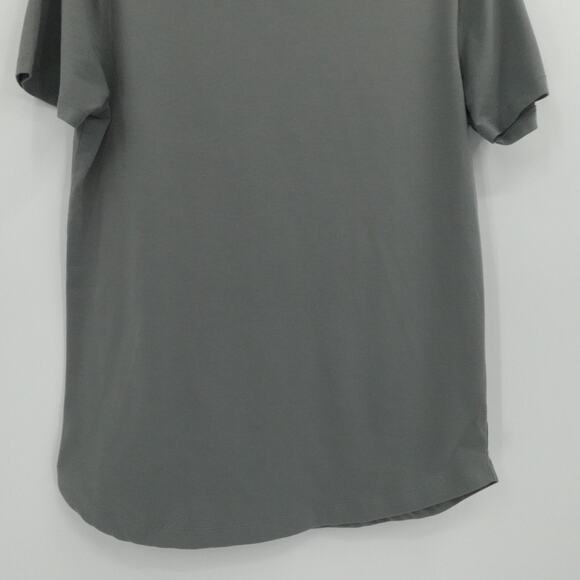 Cuts Shirt Mens Large Gray Curve Hem Short Sleeve T Pyca Pro Stretch Comfort - Picture 8 of 11